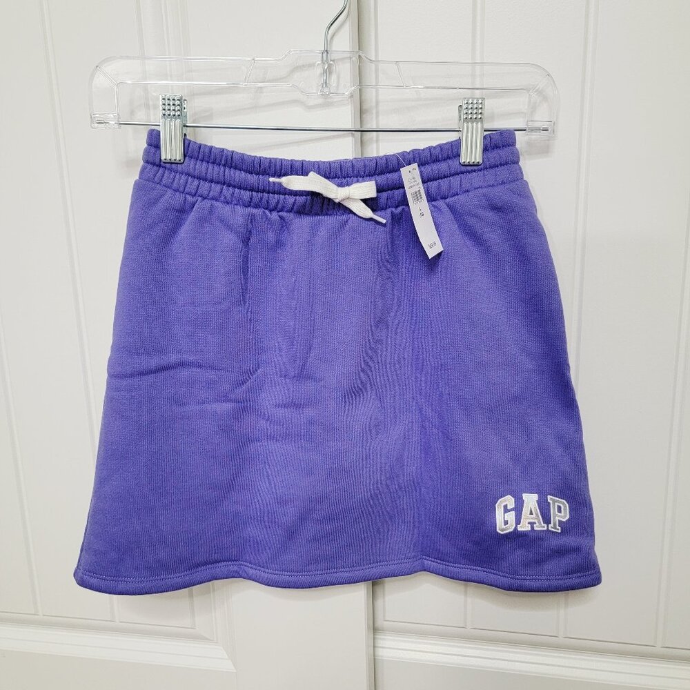 GAP Kids Girls Size Large 10 Fleece Logo Pull-On Skort Purple NWT